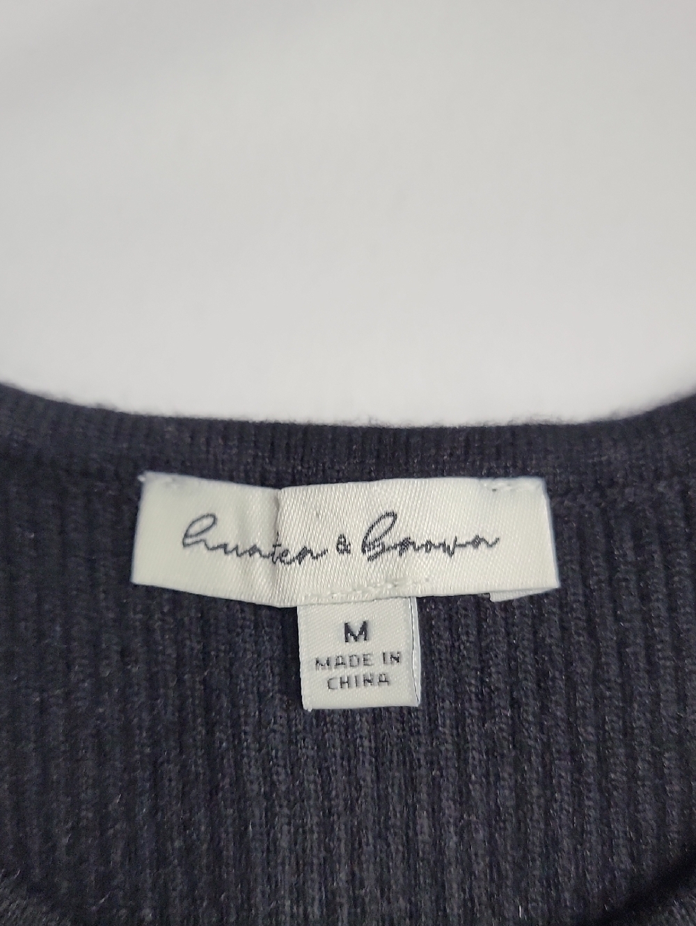 Hunter & Brown Sweater Black Ribbed Cropped Tank - Picture 3 of 4